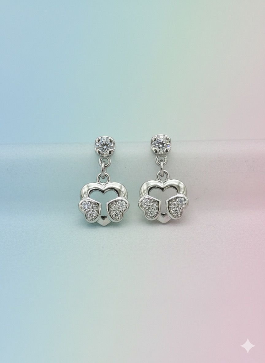 92.5 Silver Cute Baby Dangler Drops 